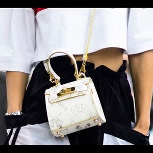 White and yellow mini bag